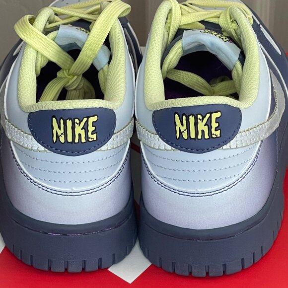 Nike Dunk Low Top BG FQ8354-491 Halloween Diffused Blue Youth 7Y/Women's 8.5 - Picture 4 of 8